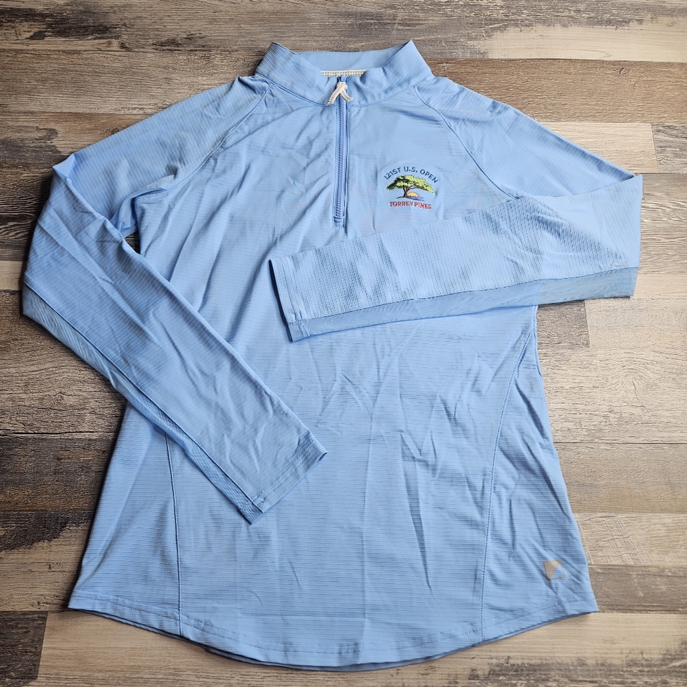 Bette & Court Quarter Zip Pullover 121st US Open Torrey Pines Small Blue